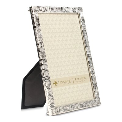 Silver-Tone Linen Texture 4x6 Photo Frame – view 2