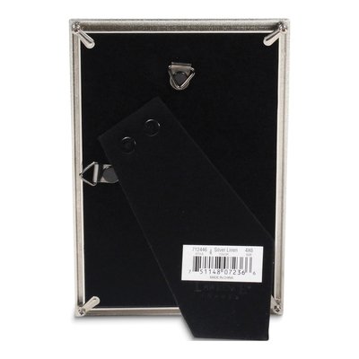 Silver-Tone Linen Texture 4x6 Photo Frame – view 4