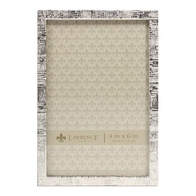 Silver-Tone Linen Texture 4x6 Photo Frame