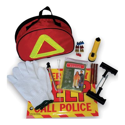 Emergency Roadside Tool Kit in Reflective Case
