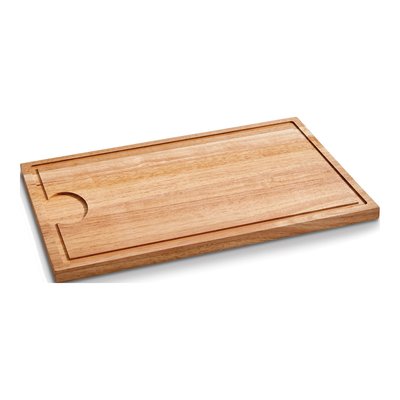 Rubberwood Rectangular Cutting Board with Well – view 2