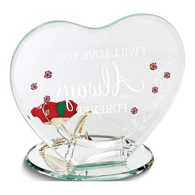 Red Rose Glass Figurine Keepsake Gift – view 2