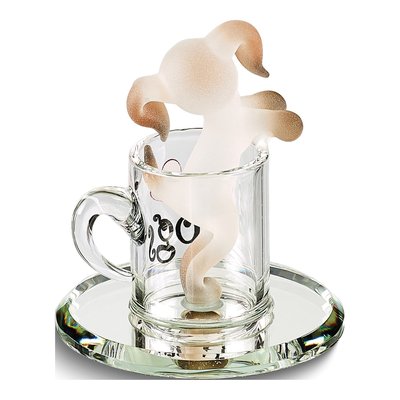Pup In A Cup Glass Dog Figurine – view 2