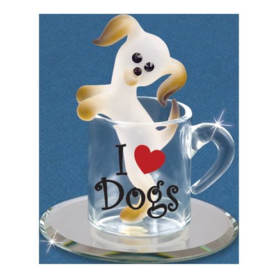 Pup In A Cup Glass Dog Figurine – view 3