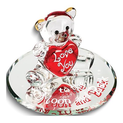 Glass Baron 'Love You To The Moon' Bear Figurine