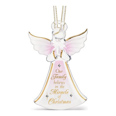 Angel Miracle of Christmas Glass Ornament