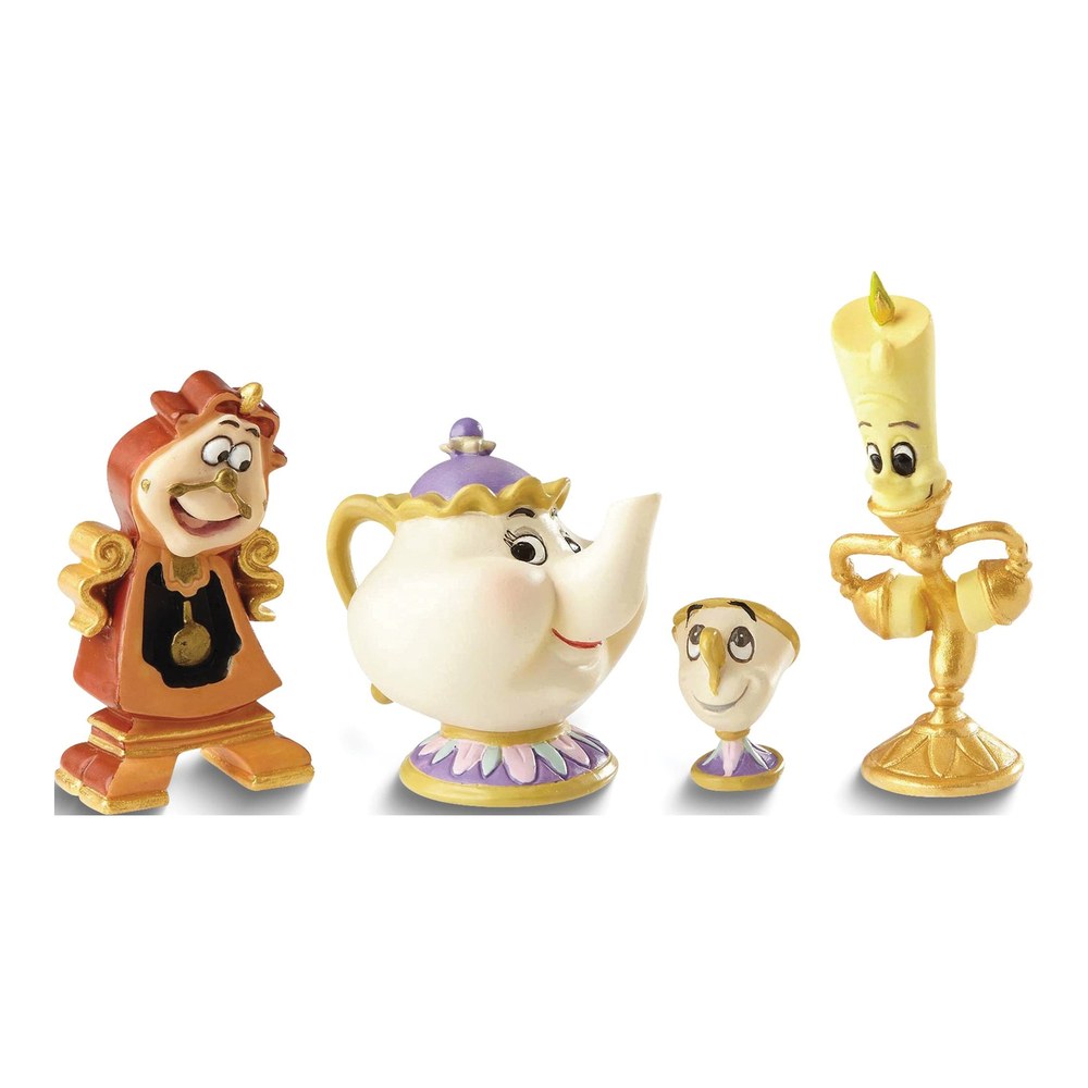 Disney Showcase Lumiere, Mrs. Potts, Chip And Cogsworth Figurine Set
