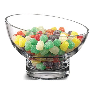 Badash Kira Slant Crystal Bowl - Handcrafted Gift