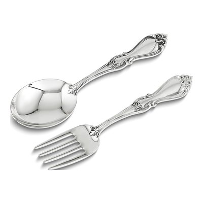 Sterling Silver Towle Queen Elizabeth 2-Piece Baby Flatware Set
