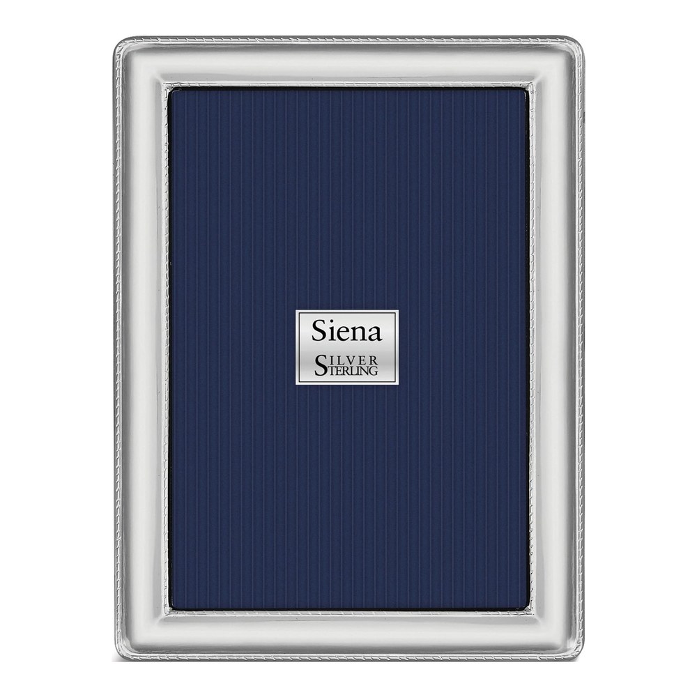 Sterling Silver Rope Edge 5x7 Photo Frame