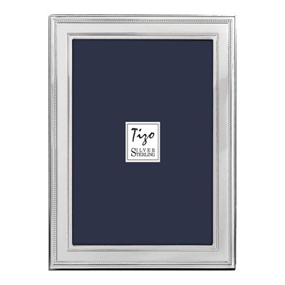 Sterling Silver 4x6 Beaded Photo Frame