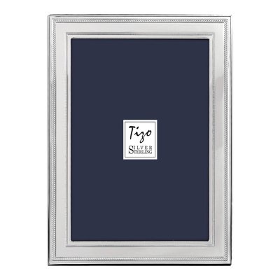 Sterling Silver 8x10 Beaded Photo Frame