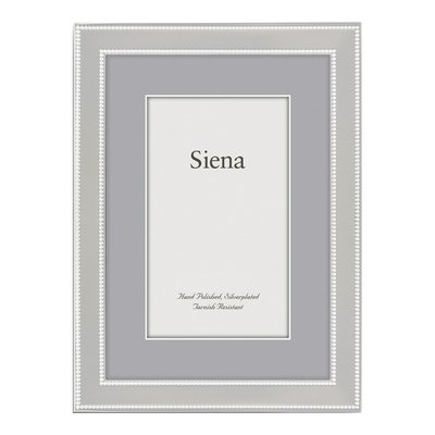 Silver-Plated Beaded 4x6 Photo Frame
