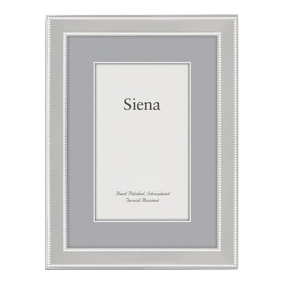 Silver-Plated Beaded 5x7 Photo Frame