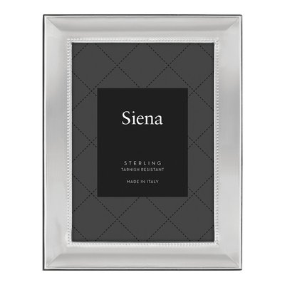 Bilaminate Sterling Silver Beaded Photo Frame