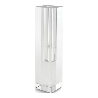Crystal Glass Square Bud Vase - Engravable Gift