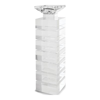 Crystal Glass Large Illusion Candle Holder