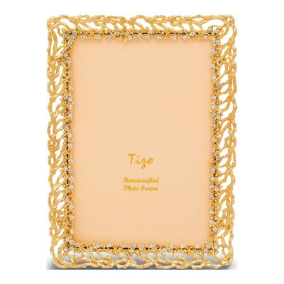 Gold-Tone Ivy Photo Frame with Crystals for 4x6 Photos