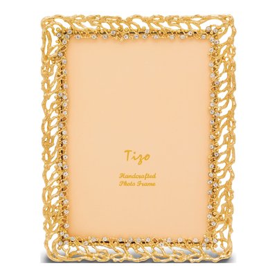 Gold-Tone Ivy Photo Frame with Crystals, 5x7