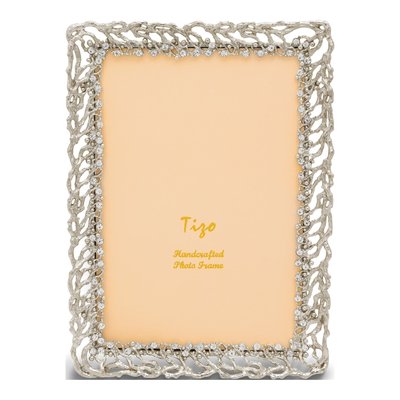 Silver-Tone Ivy Crystal 4x6 Photo Frame Gift