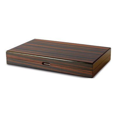 Backgammon Set in High Gloss Ebony Wood Case – view 2