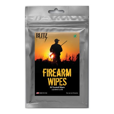 Blitz Firearm Wipes - 30 Disposable Gun Cleaning Wipes