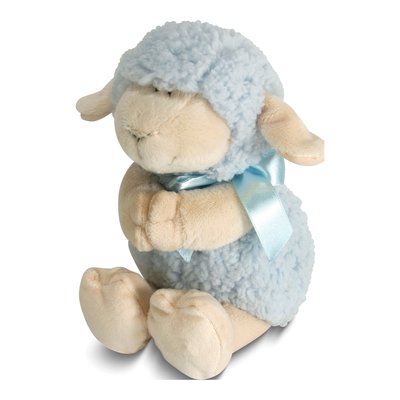 Blue Plush Praying Lamb Toy - Plays Jesus Loves Me
