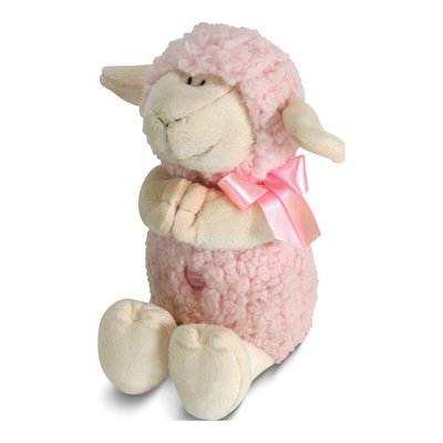 Pink Plush Praying Lamb Musical Toy - Jesus Loves Me