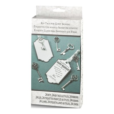 Set of 24 Silver-Tone Keys & Marriage Tags – view 5