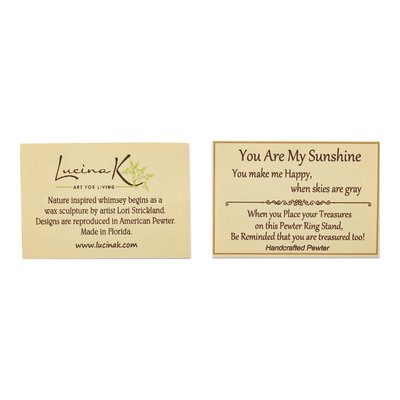 YOU ARE MY SUNSHINE Pewter Ring Holder – view 5