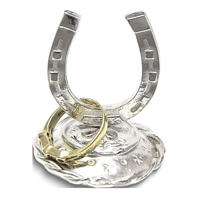 Pewter Lucky Horseshoe Ring Holder – view 2