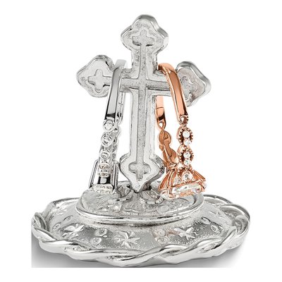 Pewter Greek Cross Ring Holder – view 3
