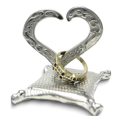 Pewter Open Heart Ring Holder – view 2