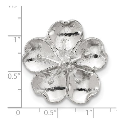 Pewter Cherry Blossom Magnetic Scarf Pin – view 6