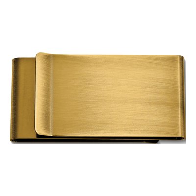 Antique Brass Double-Sided Money Clip - Engravable