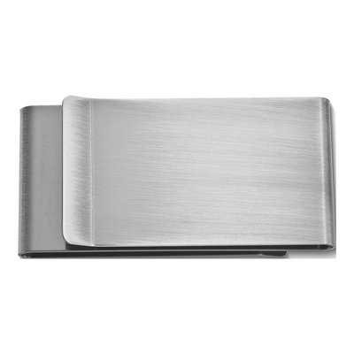 Antique Silver-Tone Engravable Double-Sided Money Clip