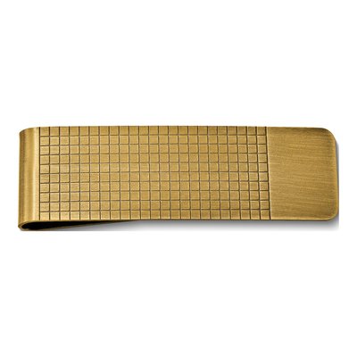 Antique Brass Etched Money Clip