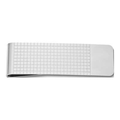 Silver-Tone Etched Money Clip