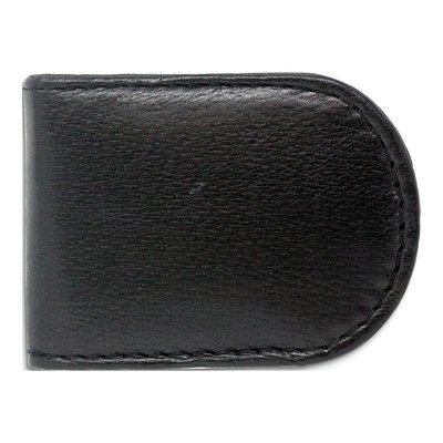 Black Leather Magnetic Money Clip for Men – view 3