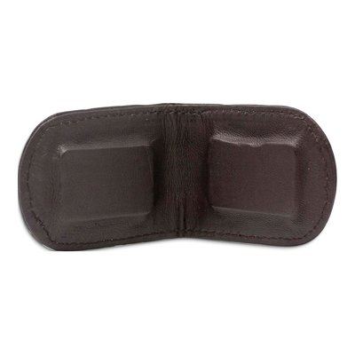 Brown Leather Magnetic Money Clip for Men – view 2