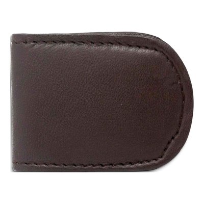 Brown Leather Magnetic Money Clip for Men – view 3