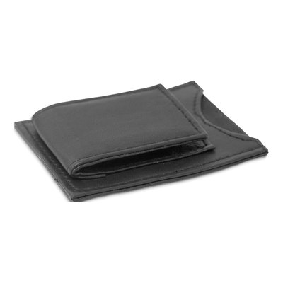 Black Leather Magnetic Money Clip with ID Slot – view 5