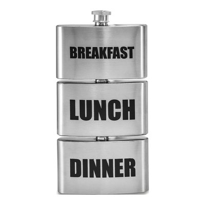 Stainless Steel 3-Piece Mini Flask Gift Set