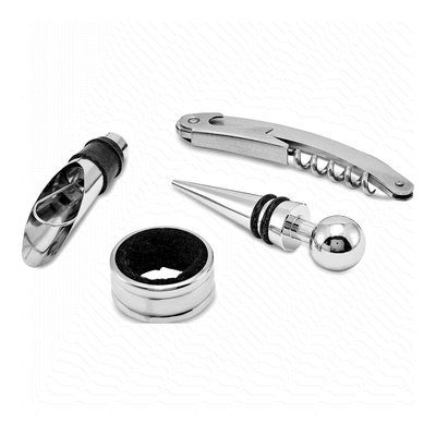 Four Piece Wine Tool Gift Set in Faux Leather Case – view 3