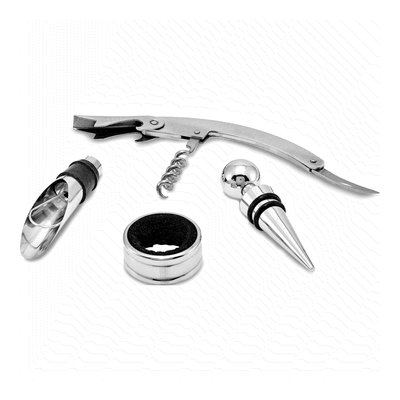 Four Piece Wine Tool Gift Set in Faux Leather Case – view 4
