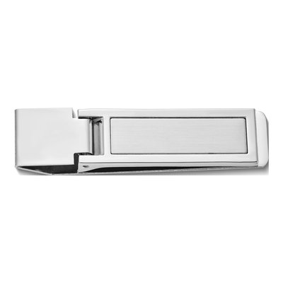 Silver-Tone Hinged Money Clip