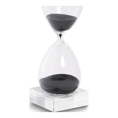 Hand-Blown Glass 30-Minute Hourglass with Stand