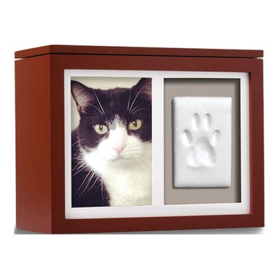 Pawprints Wood Photo Memory Box with Clay Kit