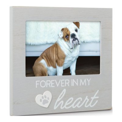 Grey Wood Pet Memorial 4x6 Photo Frame