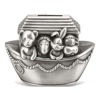 Pewter-Tone Noah's Ark Bank Gift – view 3